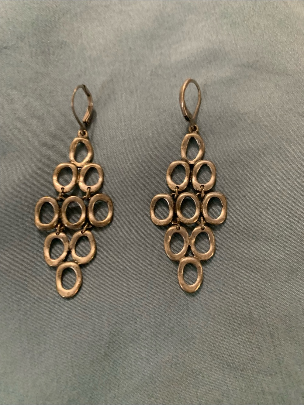 Ippolita Sterling Silver Textured Oval Link Drop Earrings